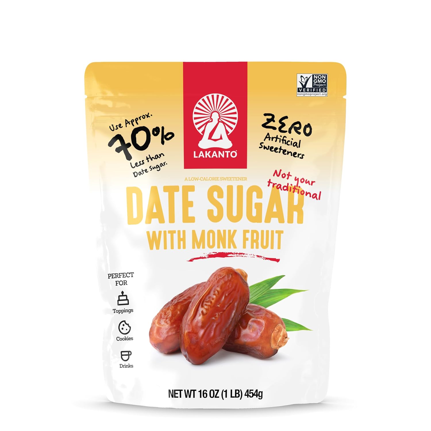 Lakanto Date Sugar with Monkfruit Sweetener 454g