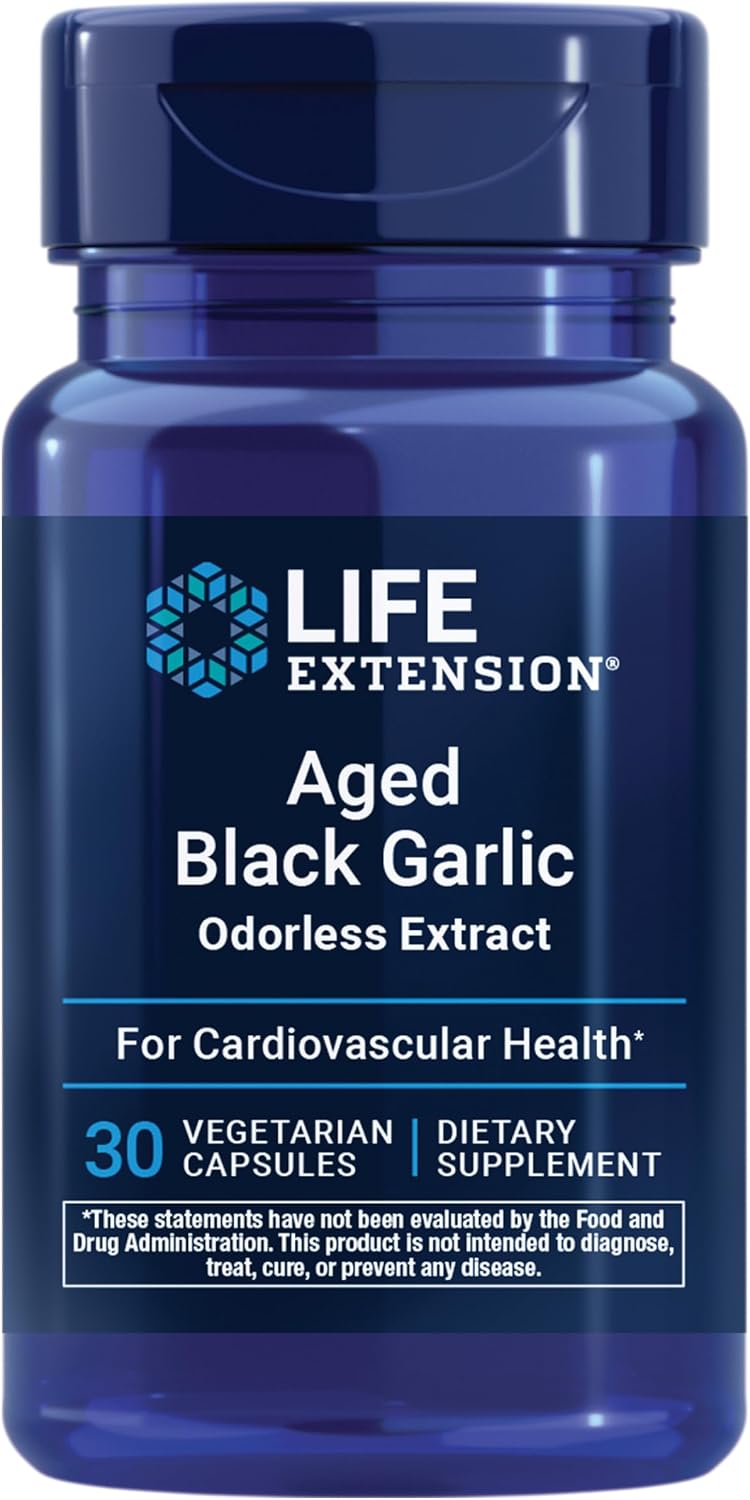Life Extension Aged Black Garlic, 30 vegetarian capsules