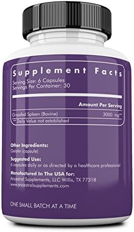 Ancestral Supplements Grassfed Beef Spleen