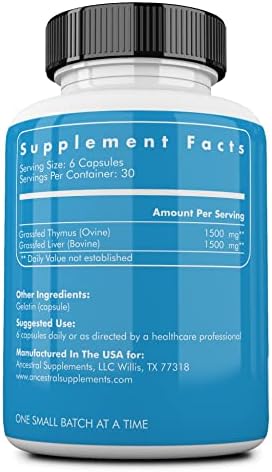 Ancestral Supplements Grassfed Thymus