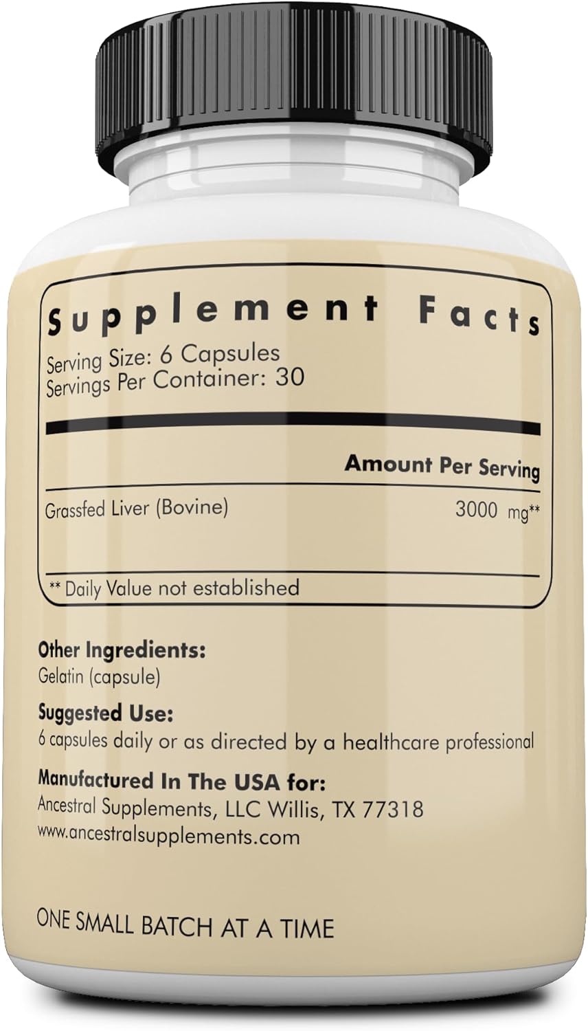 Ancestral Supplements Grass Fed Beef Liver