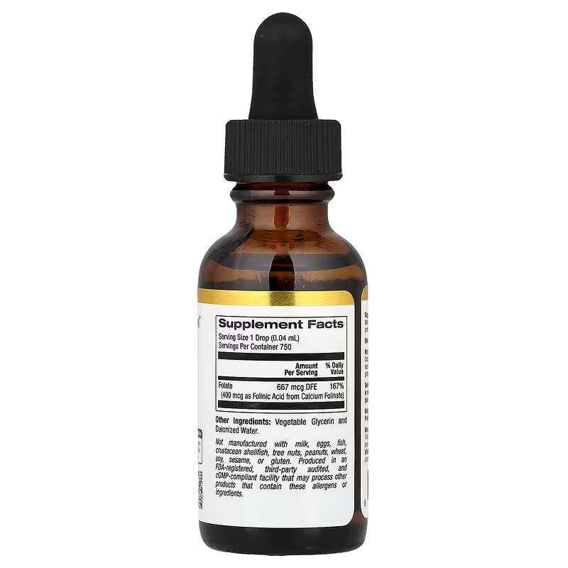 California Gold Nutrition Liquid Folinic Acid 30ml