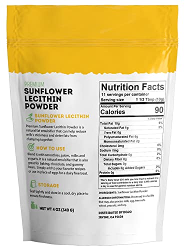 Kate Naturals Sunflower Lecithin Powder 340g