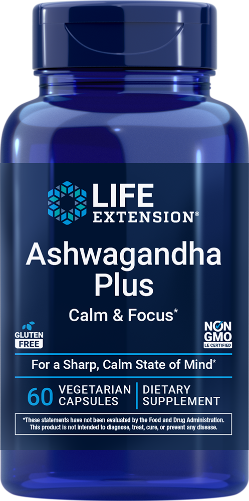 Life Extension Ashwagandha Plus Calm & Focus, 60 capsules