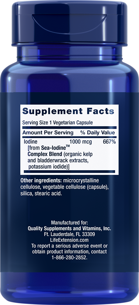 Life Extension Sea-Iodine — Supplement Facts