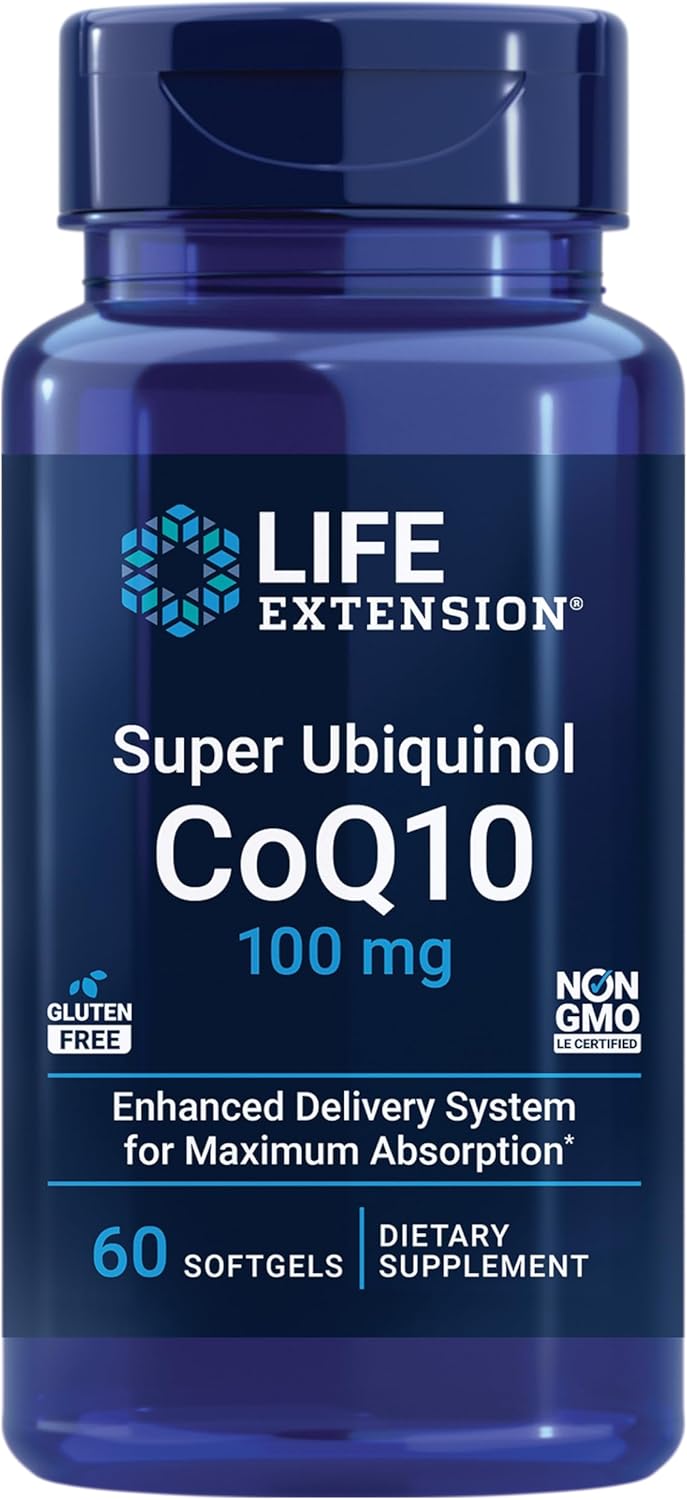 Life Extension Super Ubiquinol CoQ10, 100mg 60 Capsules