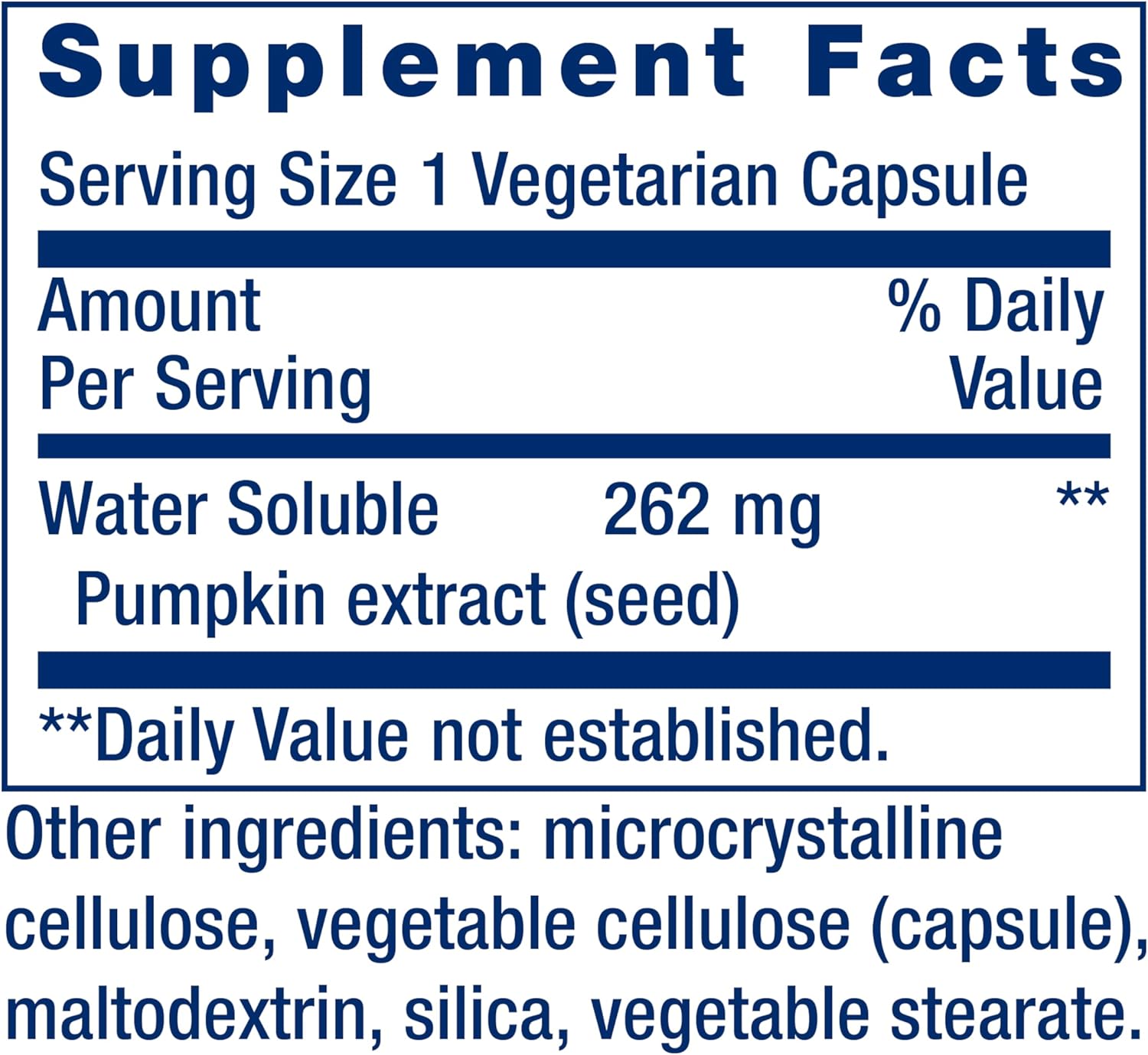 Life Extension Water-Soluble Pumpkin Seed Extract