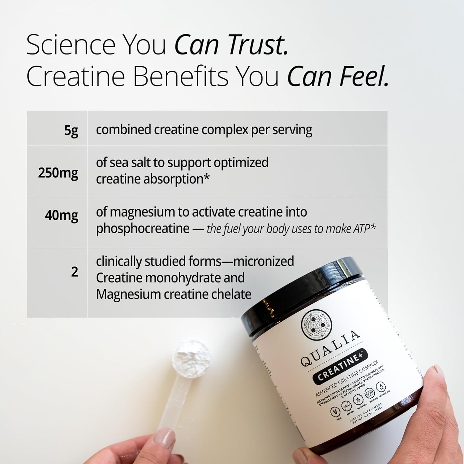 Neurohacker Collective Qualia Creatine+ 110g (3 Week Supply)