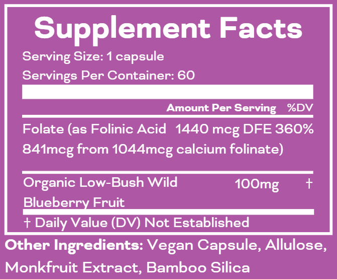 Orgamika Folinic Acid+ 60 Capsules