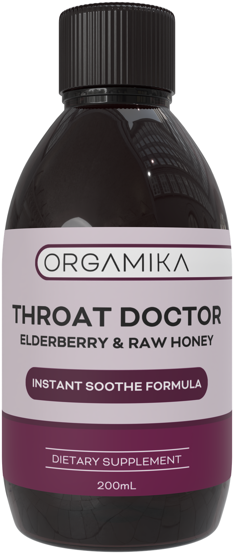 Orgamika Throat Doctor Elderberry & Raw Honey Formula