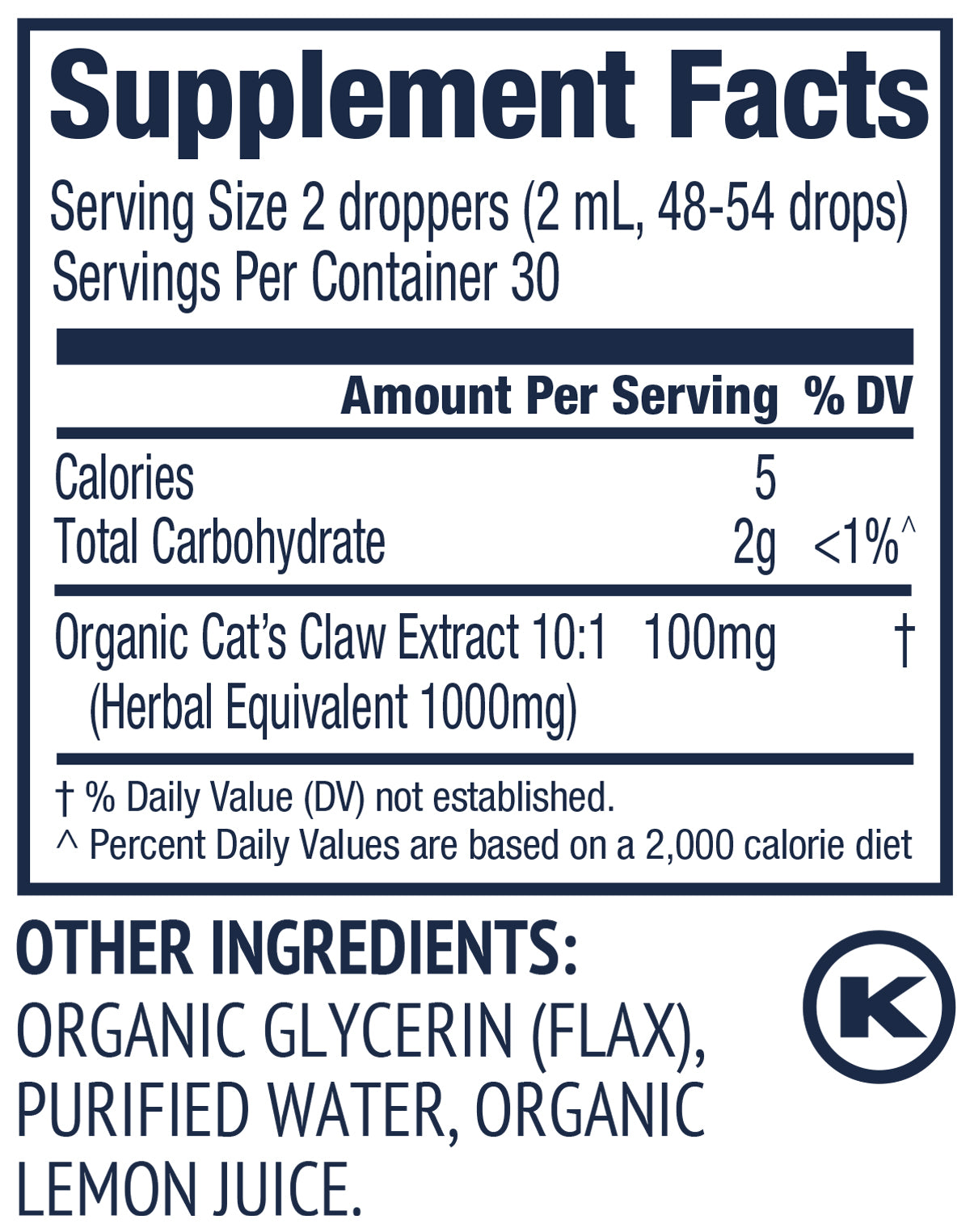Vimergy Organic Cat's Claw 60ml