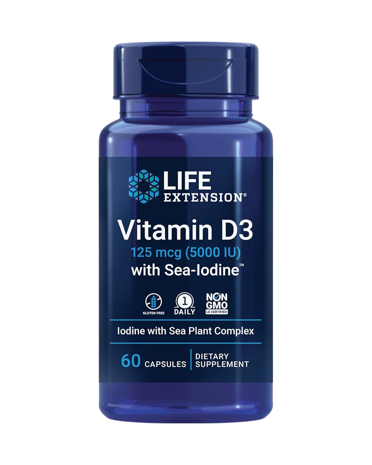 Life Extension Vitamin D3 with Sea-Iodine™