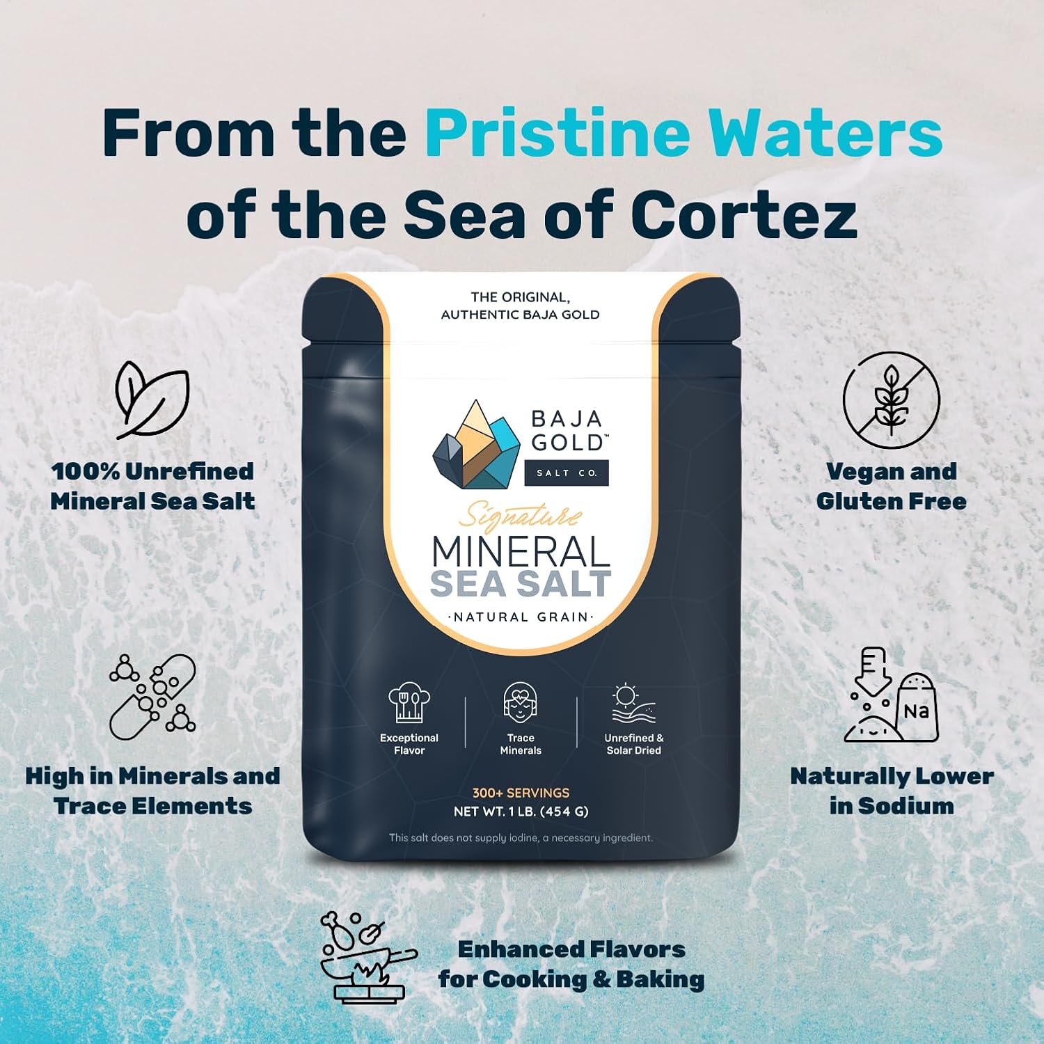 Baja Gold Signature Mineral Sea Salt - Coarse 454g