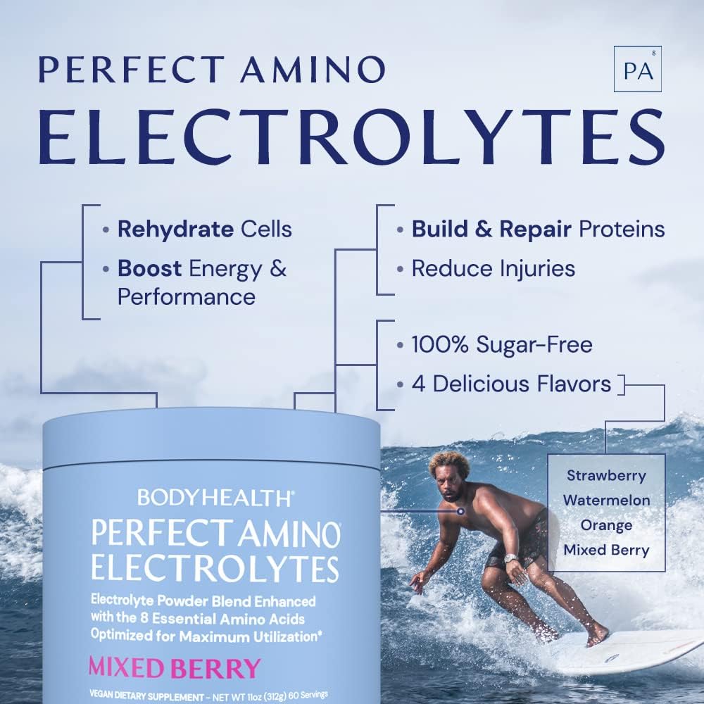 BodyHealth PerfectAmino Electrolytes Mixed Berry - 60 servings