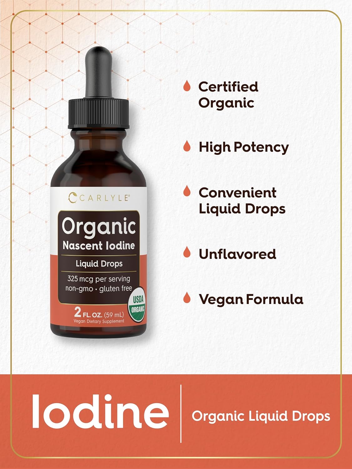 Carlyle Organic Nascent Iodine Liquid Drops - 60ml
