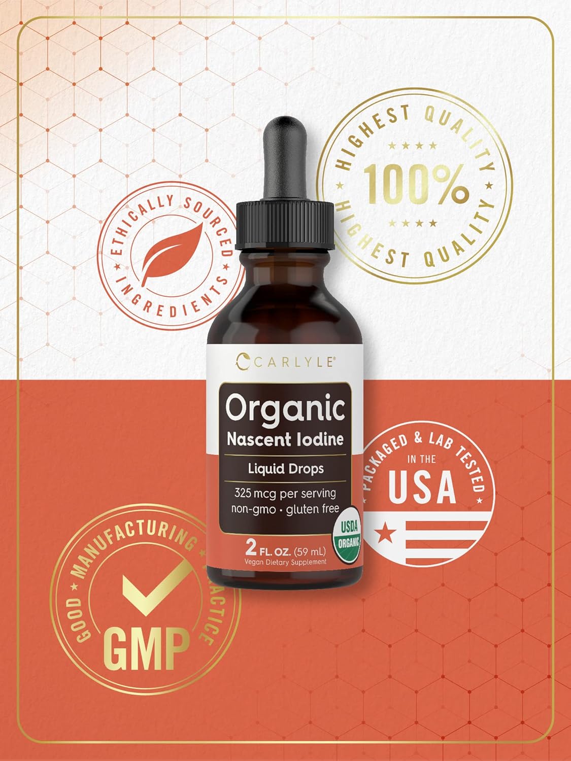 Carlyle Organic Nascent Iodine Liquid Drops - 60ml