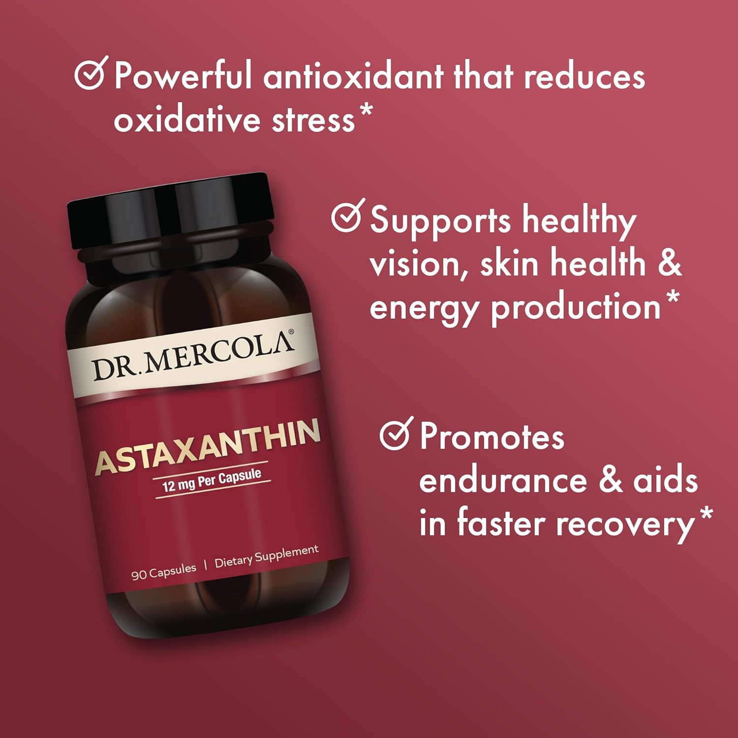 Dr Mercola Astaxanthin 12 mg 90C (90 Day Supply)