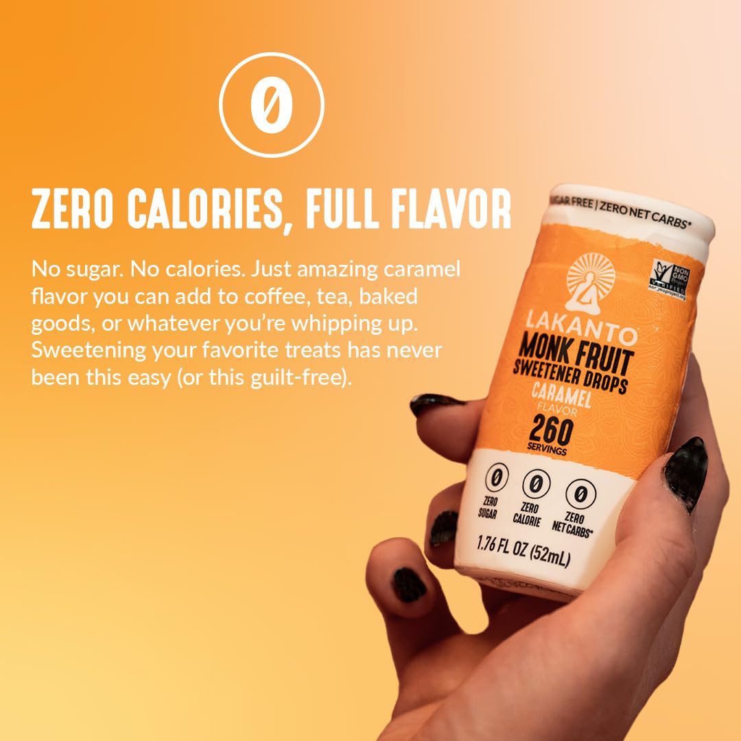 Lakanto Liquid Monkfruit Drops - Caramel 52ml