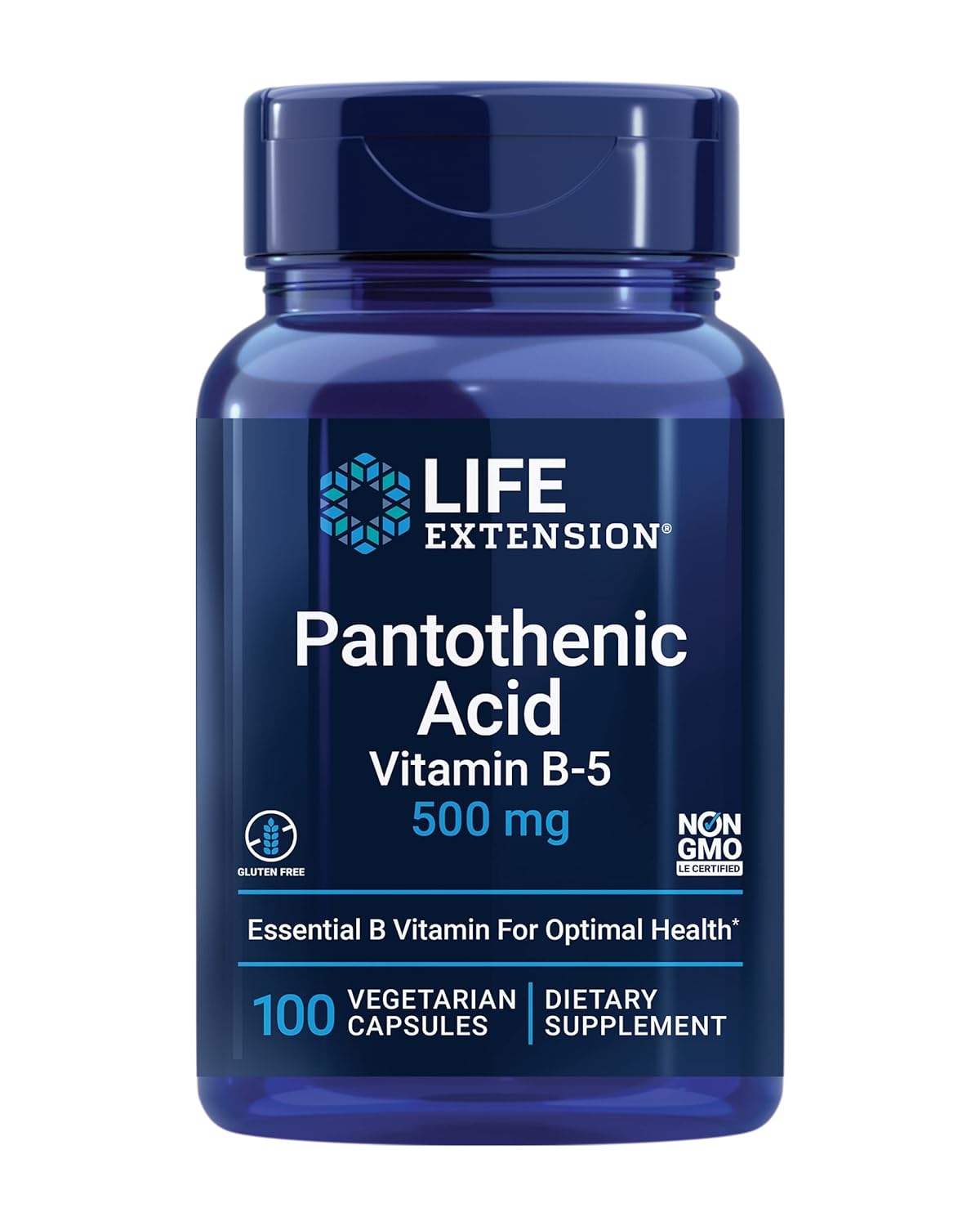 Life Extension Pantothenic Acid 500mg 100C