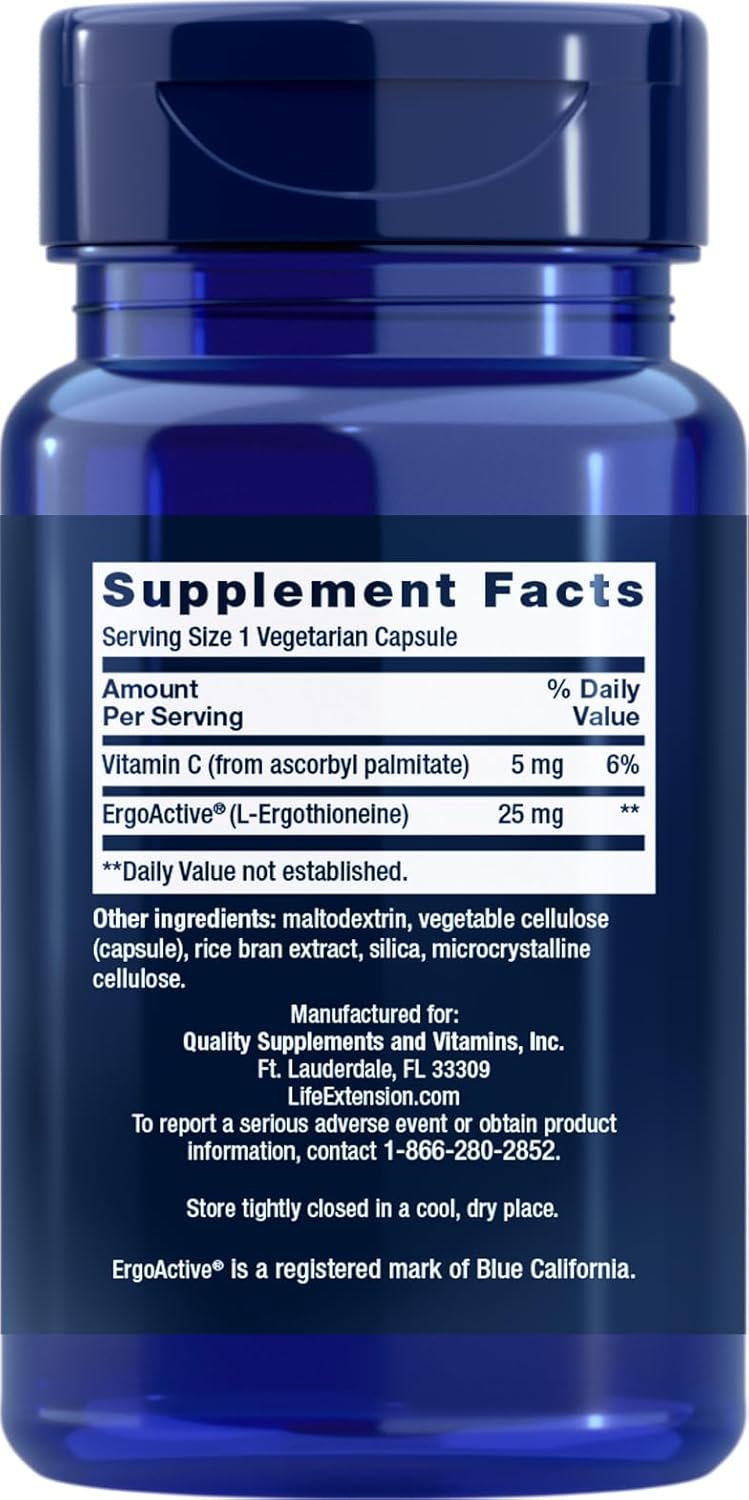 Life Extension Mega L-Ergothioneine 30 Capsules