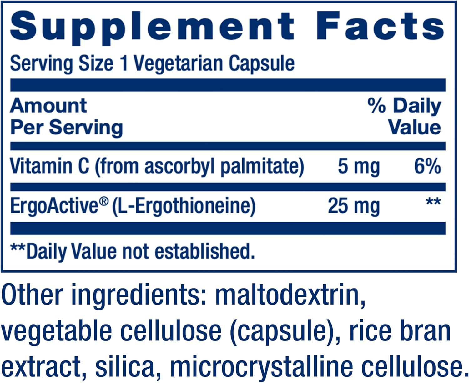 Life Extension Mega L-Ergothioneine 30 Capsules
