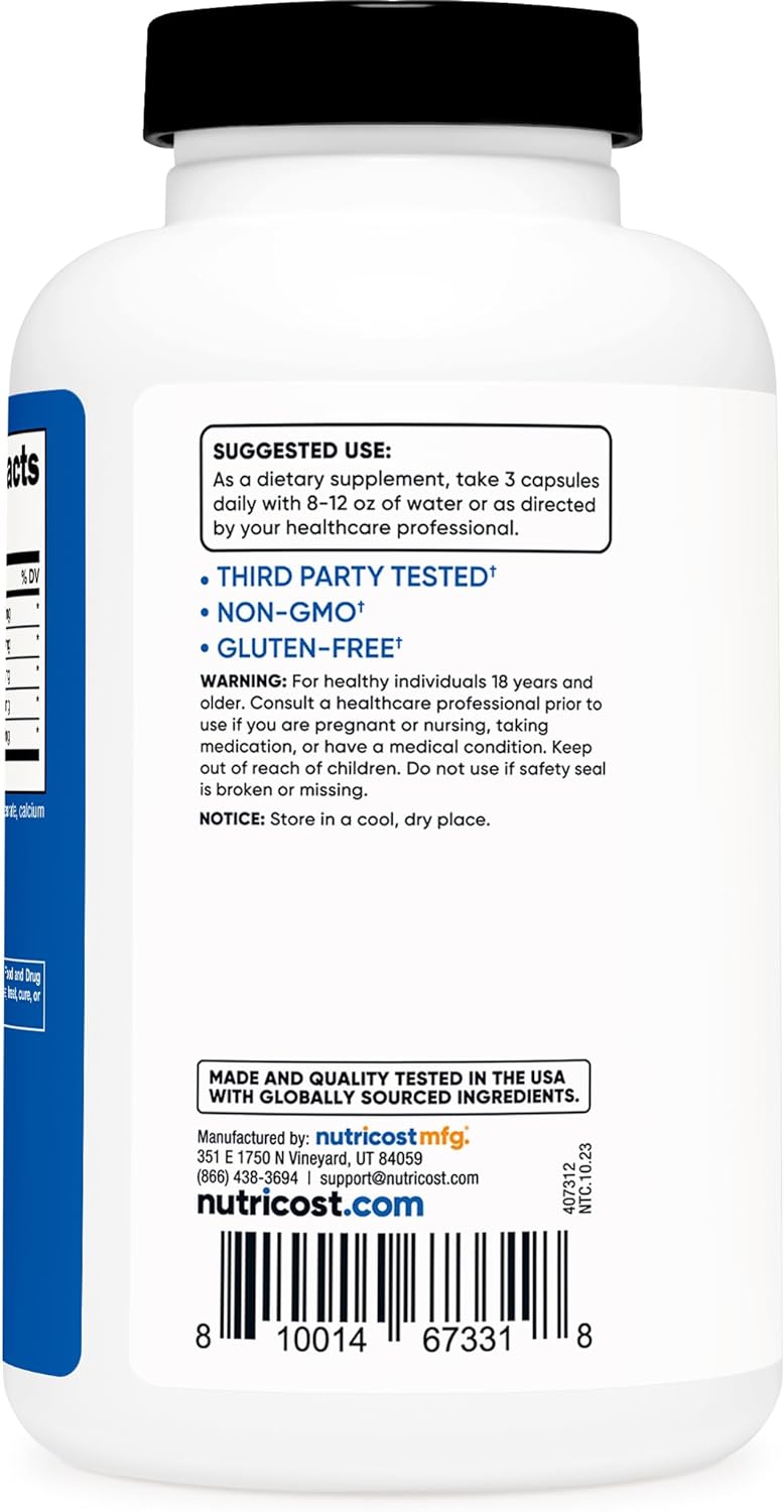 Nutricost Nitric Oxide Booster 2250mg 180C