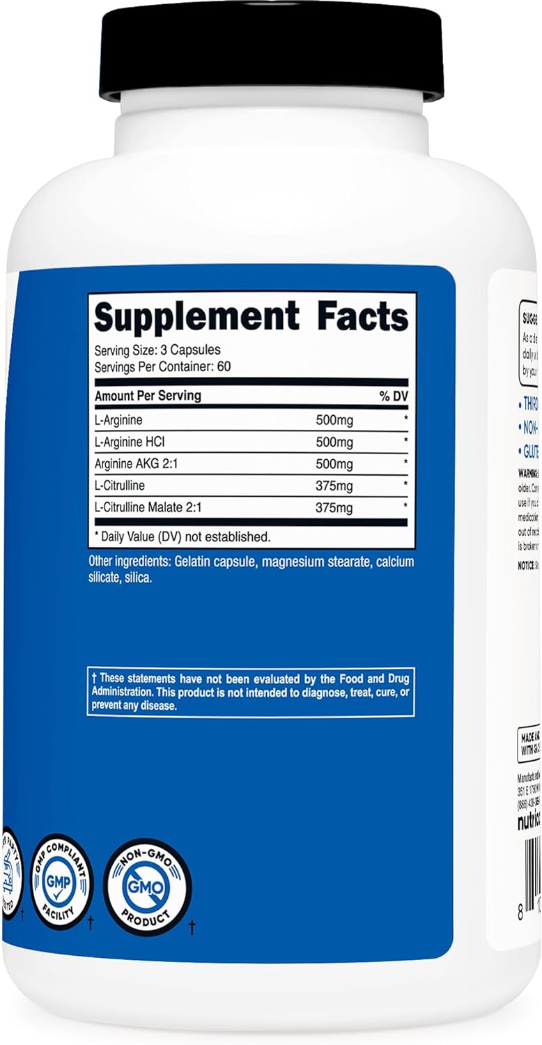 Nutricost Nitric Oxide Booster 2250mg 180C