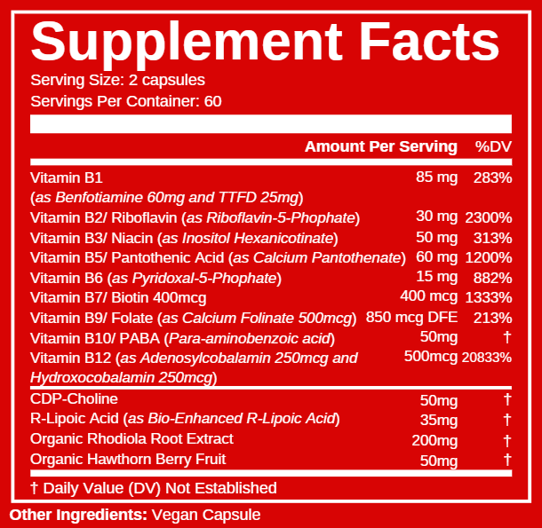Orgamika Thrive B-Complex - 60 Capsules