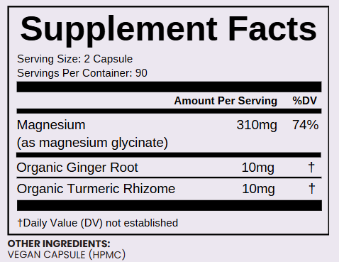 Orgamika Magnesium Glycinate 180 Capsules
