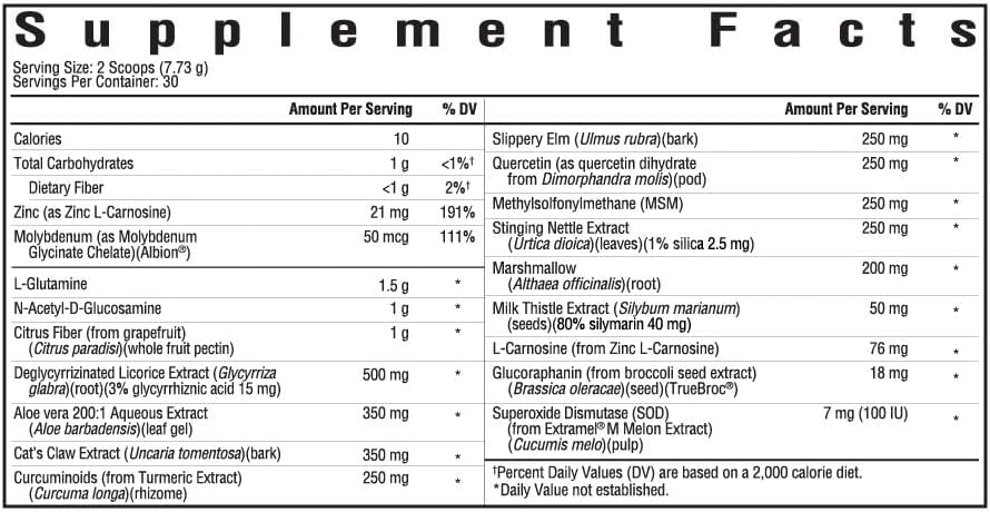 SeekingHealth Gut Nutrients (formerly Optimal Gi Plus) 30 Servings (Peach)