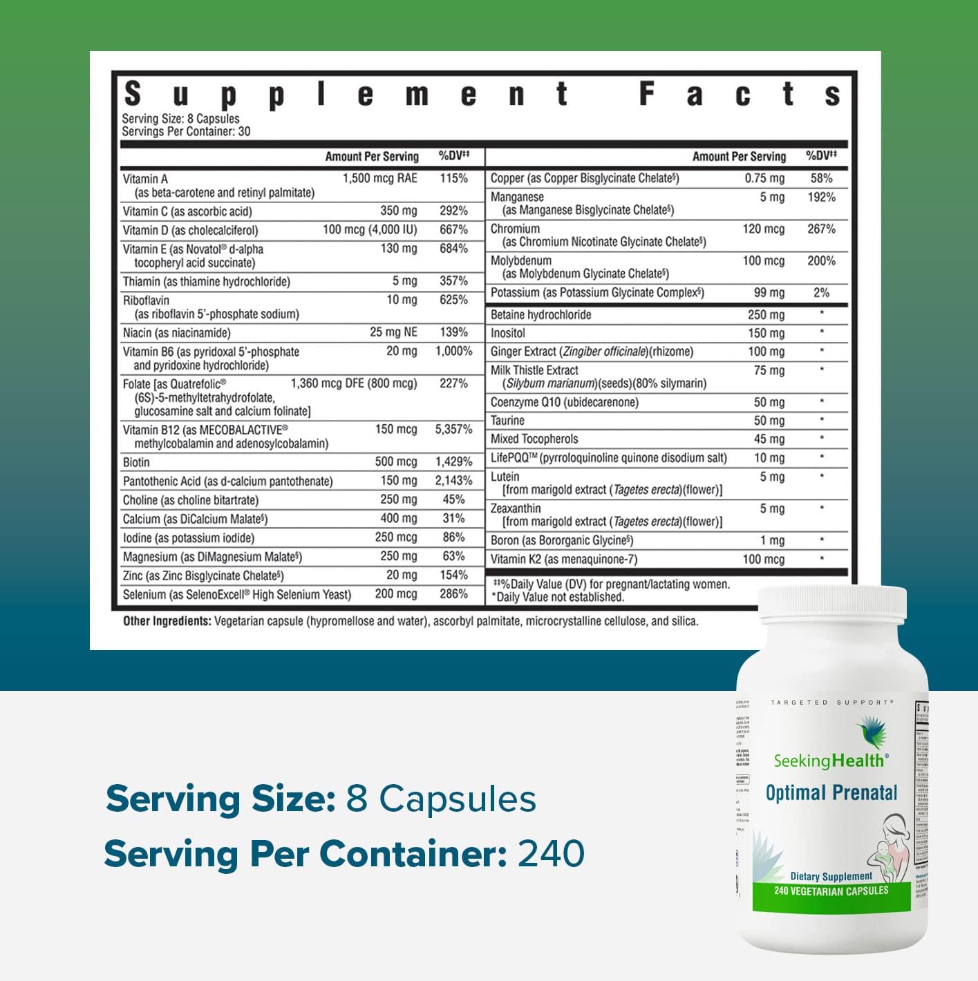 SeekingHealth Optimal Prenatal Capsules