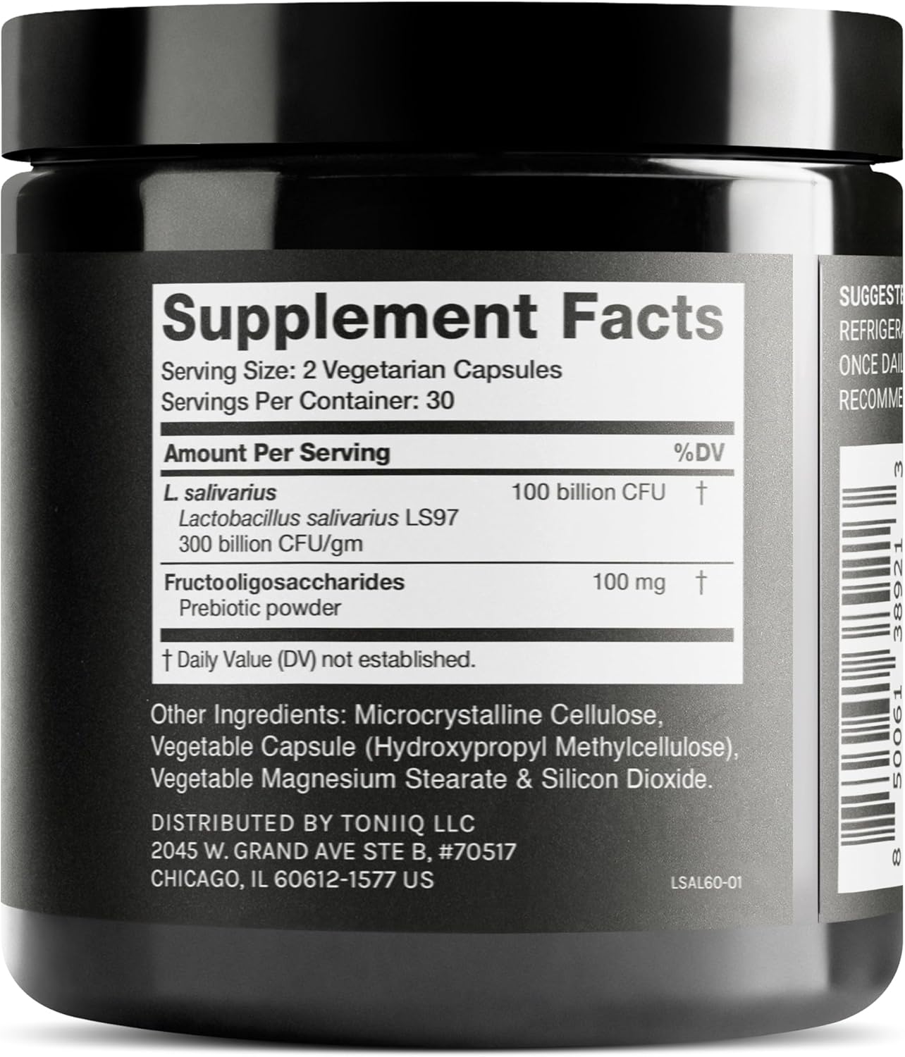 Toniiq Lactobacillus Salivarus 100 Billion CFU