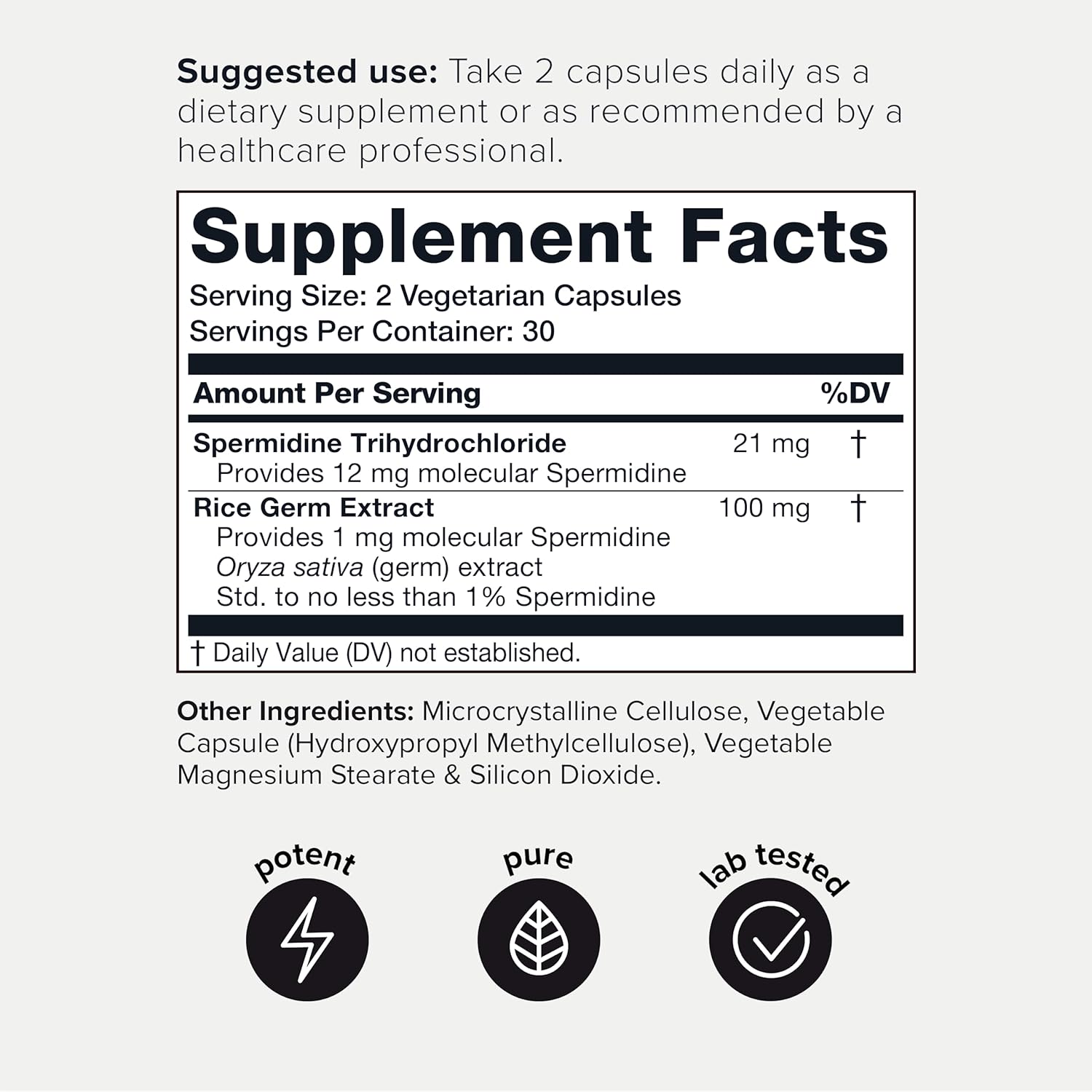Toniiq Spermidine+ - 22mg Ultra Concentrated Spermidine 30 Servings