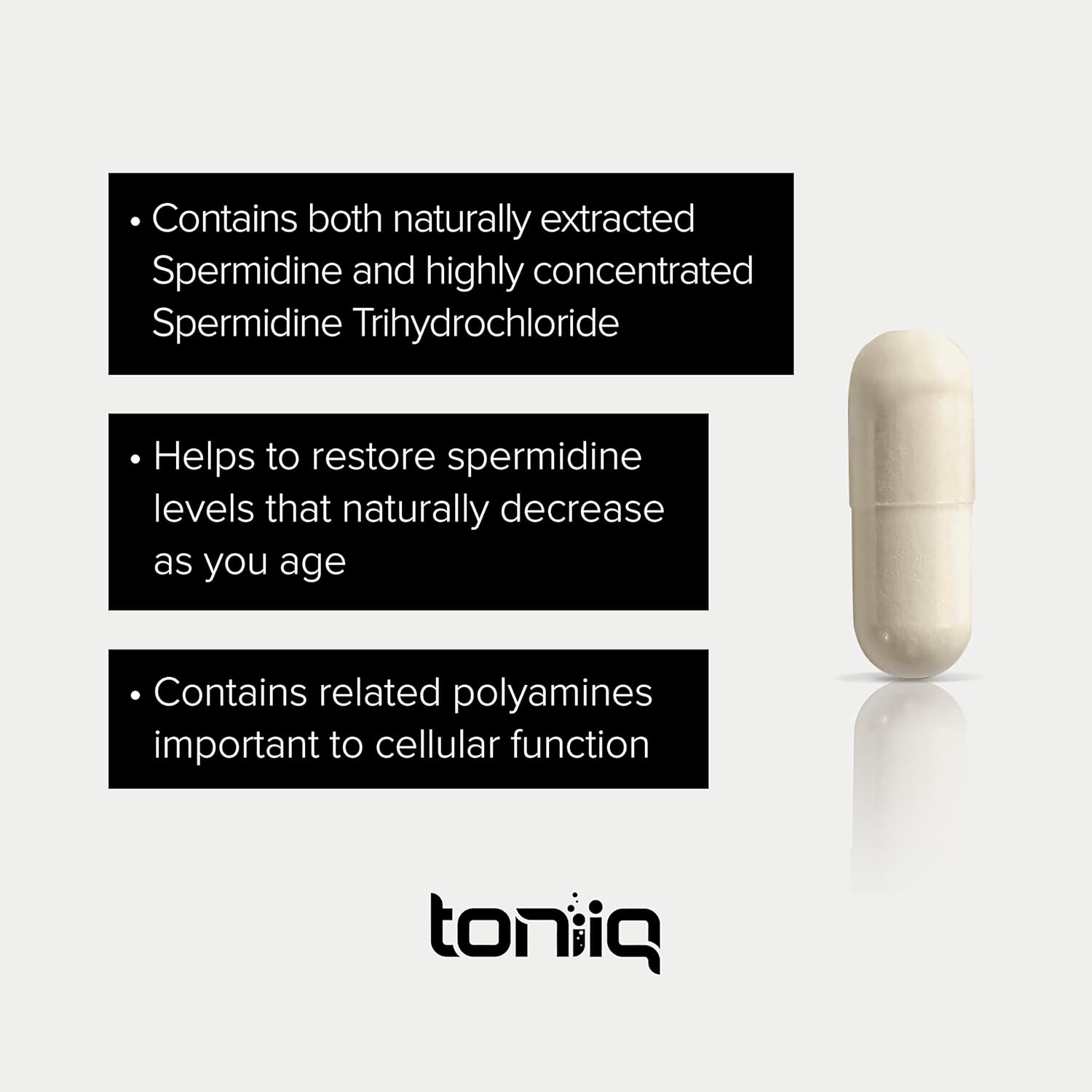 Toniiq Spermidine+ - 22mg Ultra Concentrated Spermidine 30 Servings
