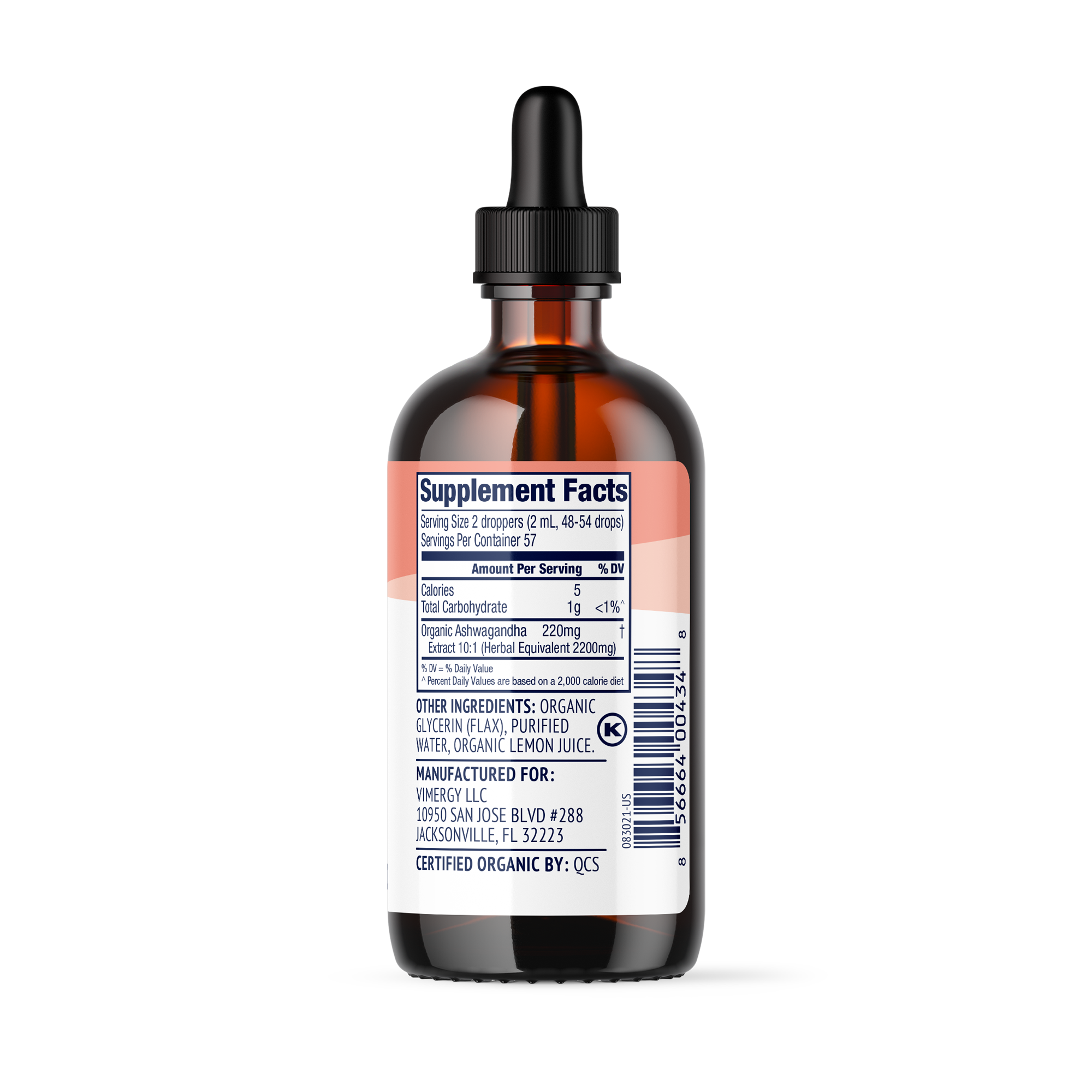 Vimergy Organic Ashwagandha 10:1 115ml