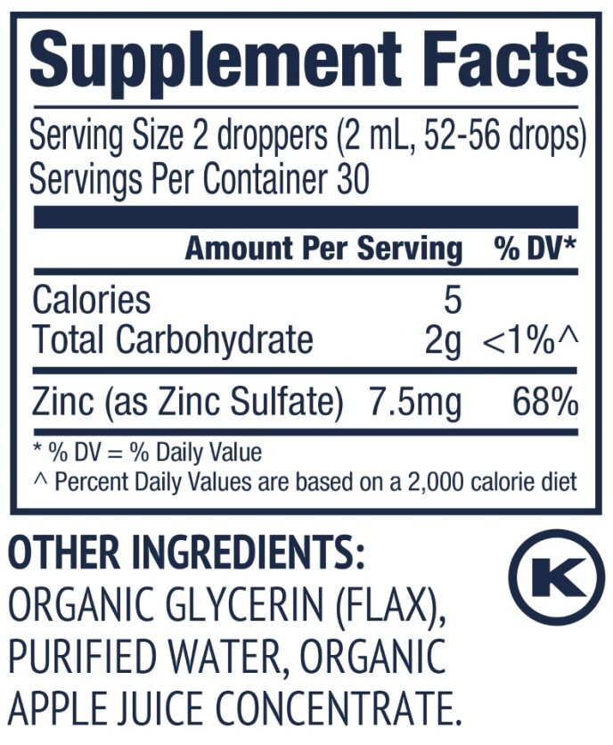 Vimergy Organic Zinc Sulfate 55ml