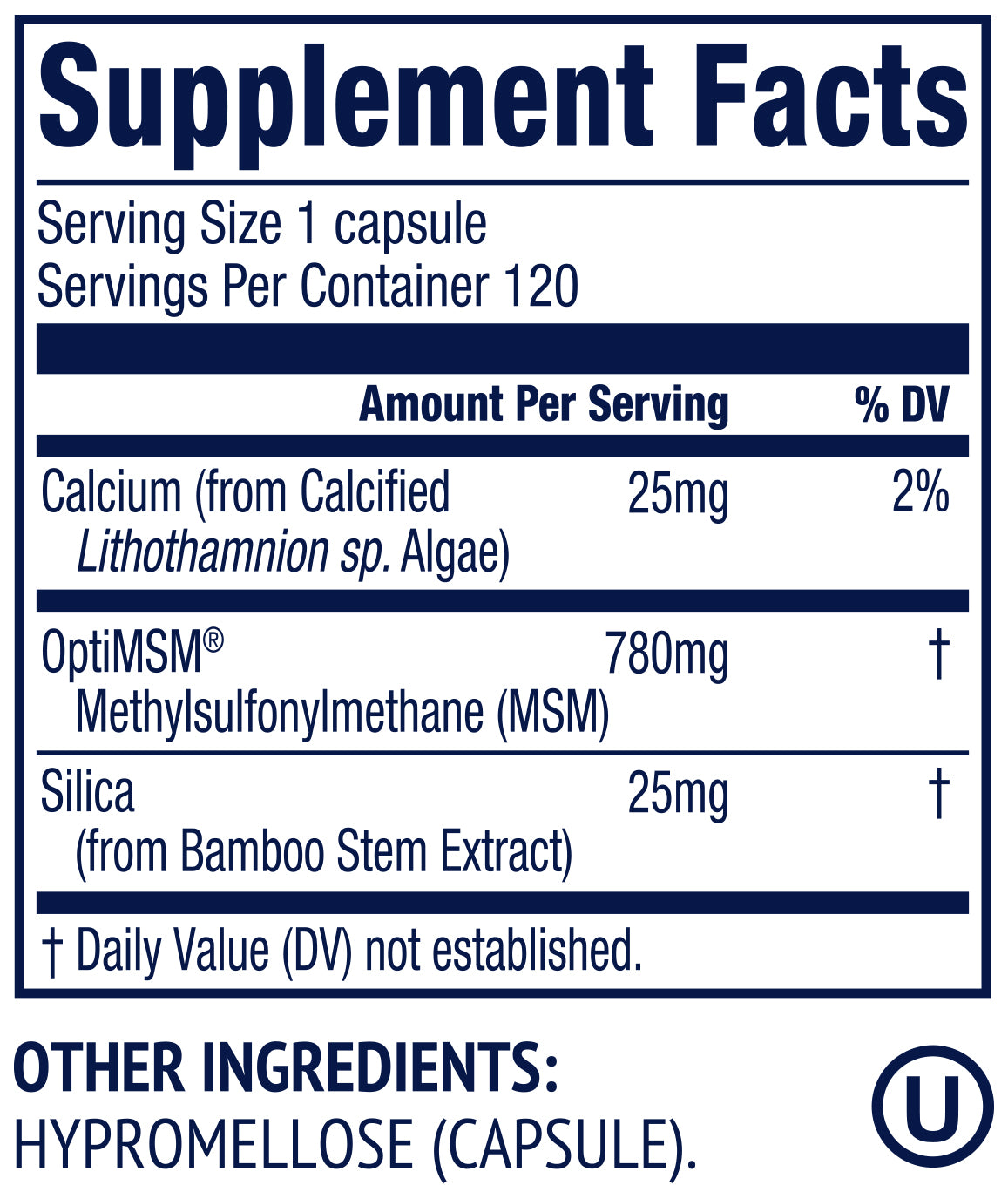 Vimergy MSM with Silica + Calcium