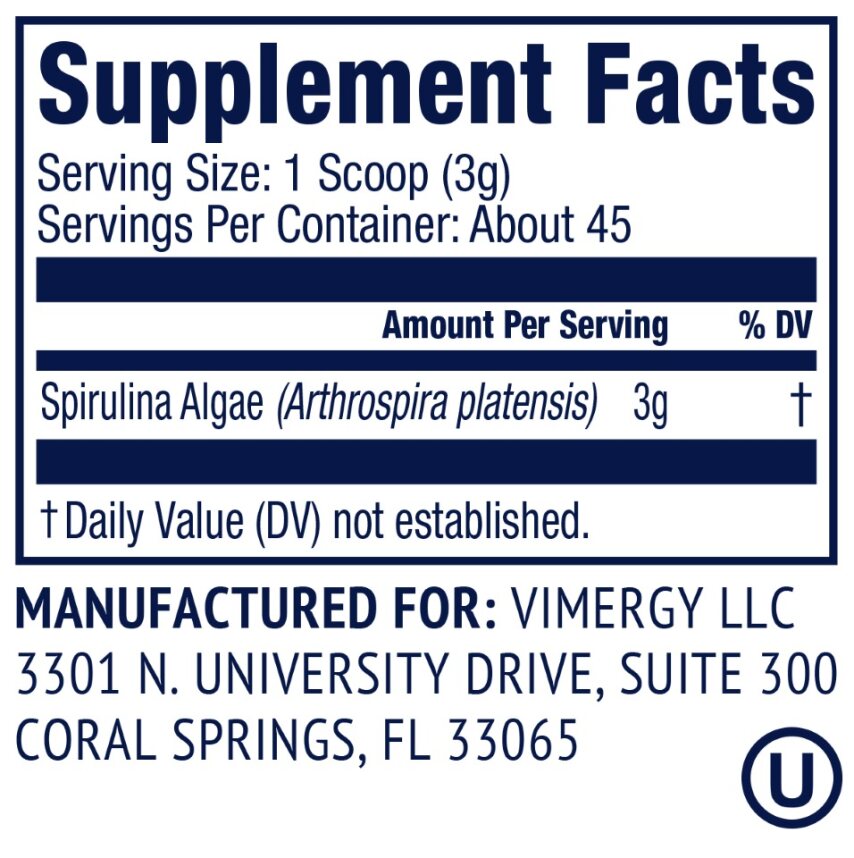 Vimergy USA Grown Spirulina 135g