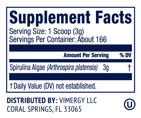 Vimergy USA Grown Spirulina 500g
