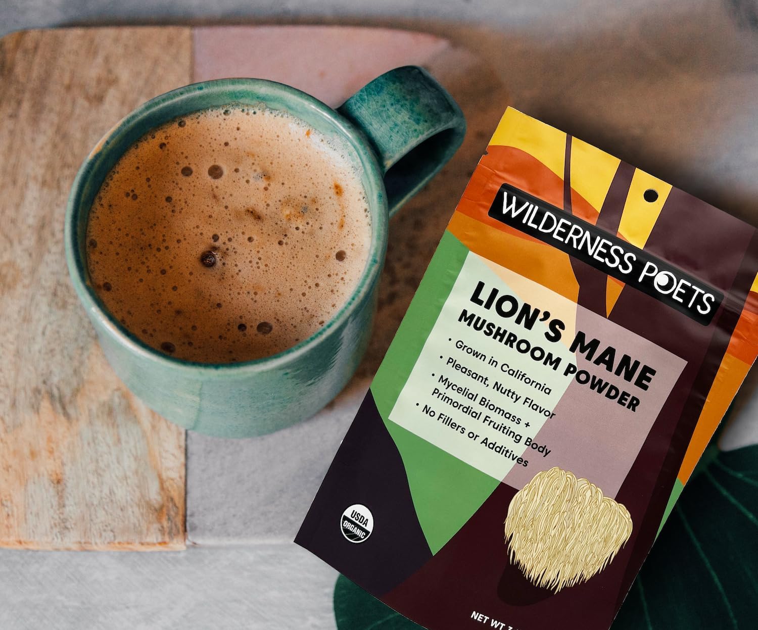 Wilderness Poets Organic Lion's Mane Mushroom Powder - California Grown 99g