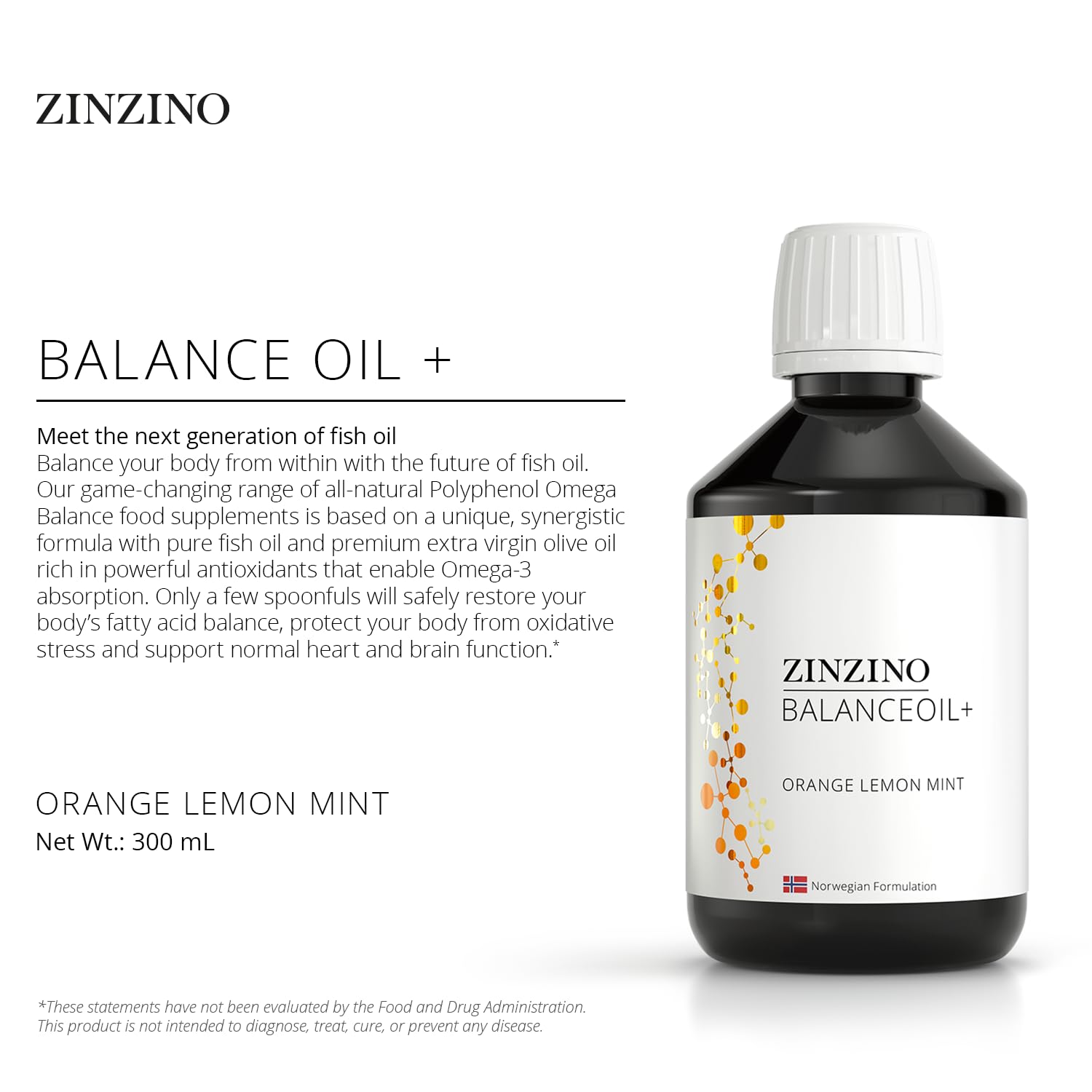 Zinzino BalanceOil+ 300ml (Orange Lemon Mint)