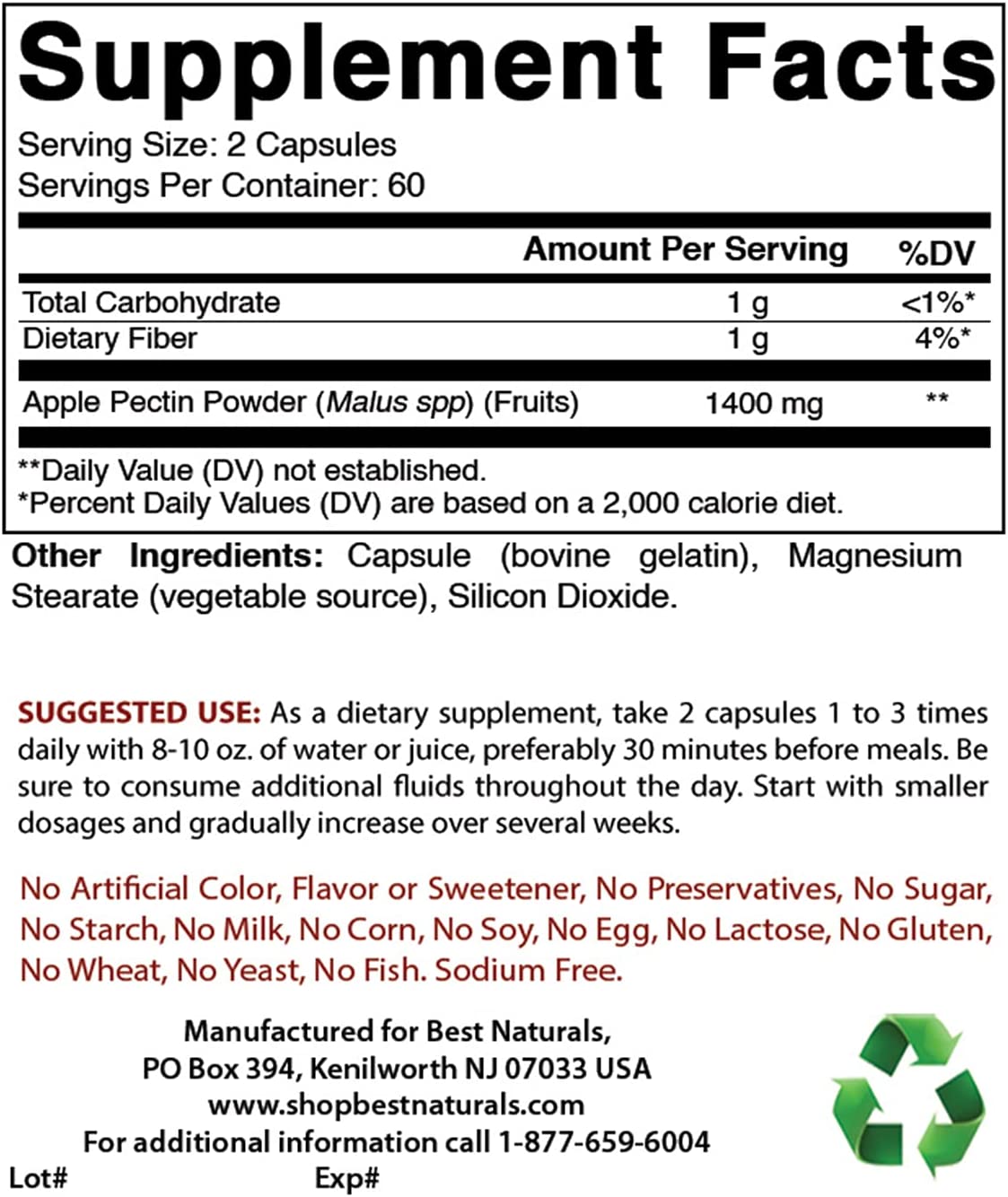 Best Naturals Apple Pectin