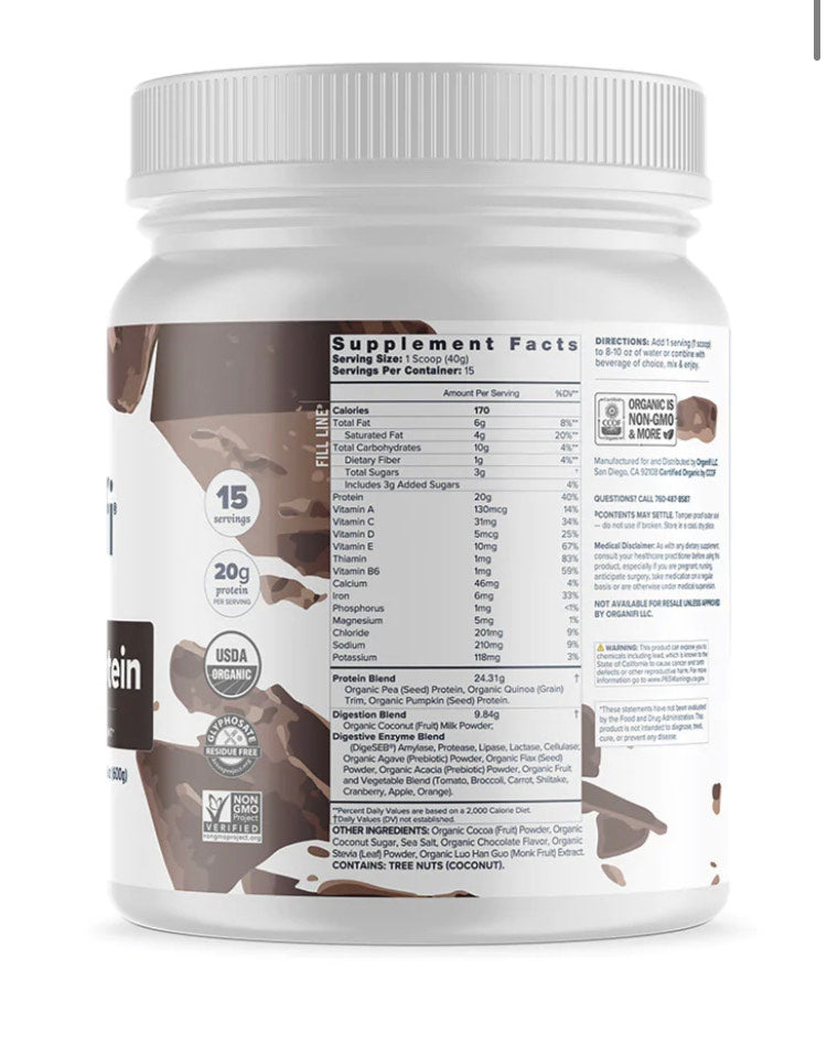 Organifi Complete Protein Chocolate 15 Servings