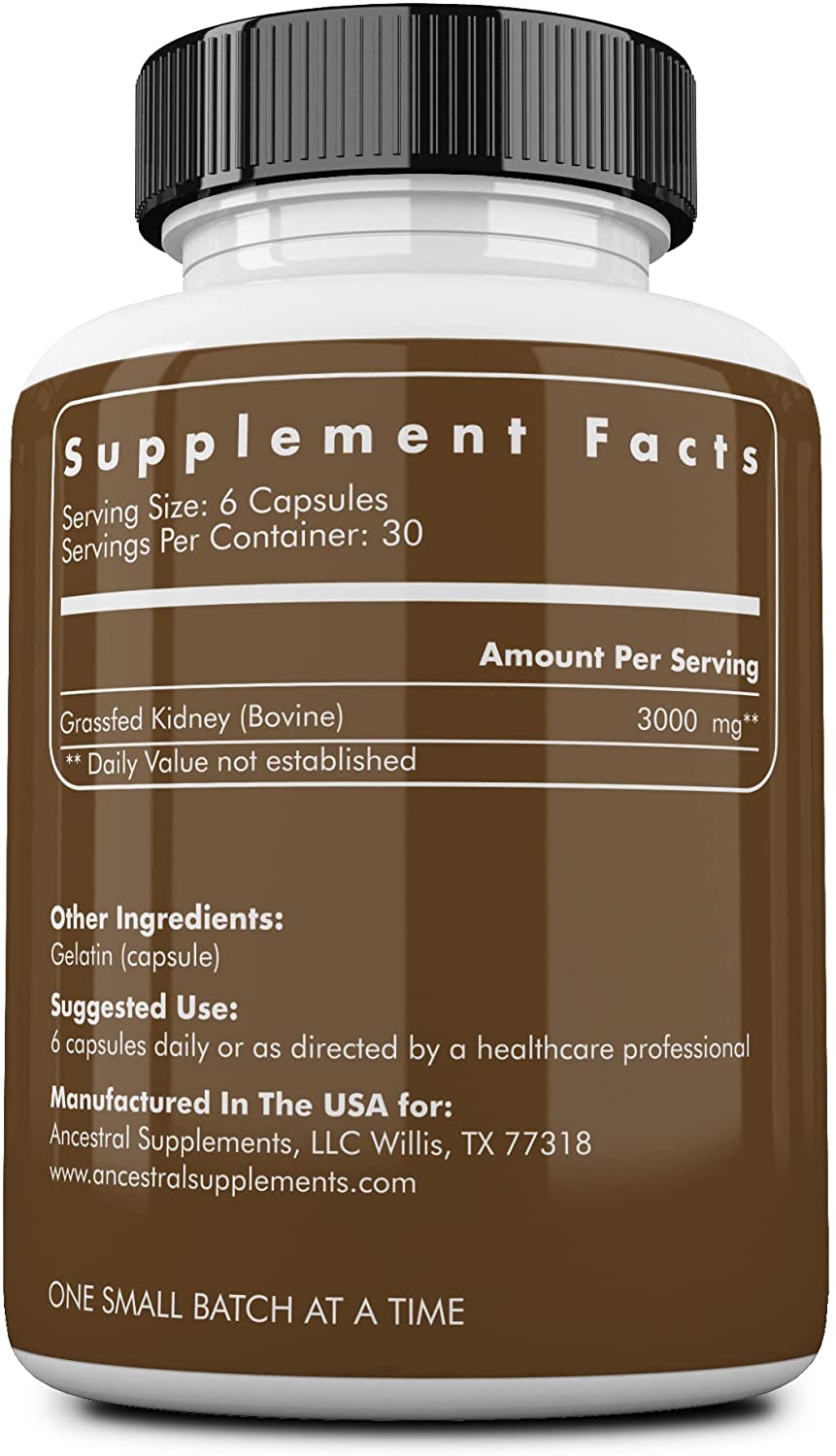 Ancestral Supplements Grassfed Beef Kidney