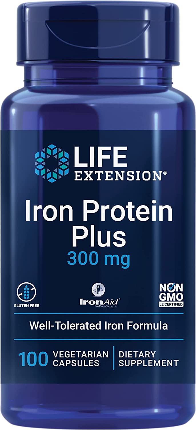 Life Extension Iron Protein Plus 300mg 100C