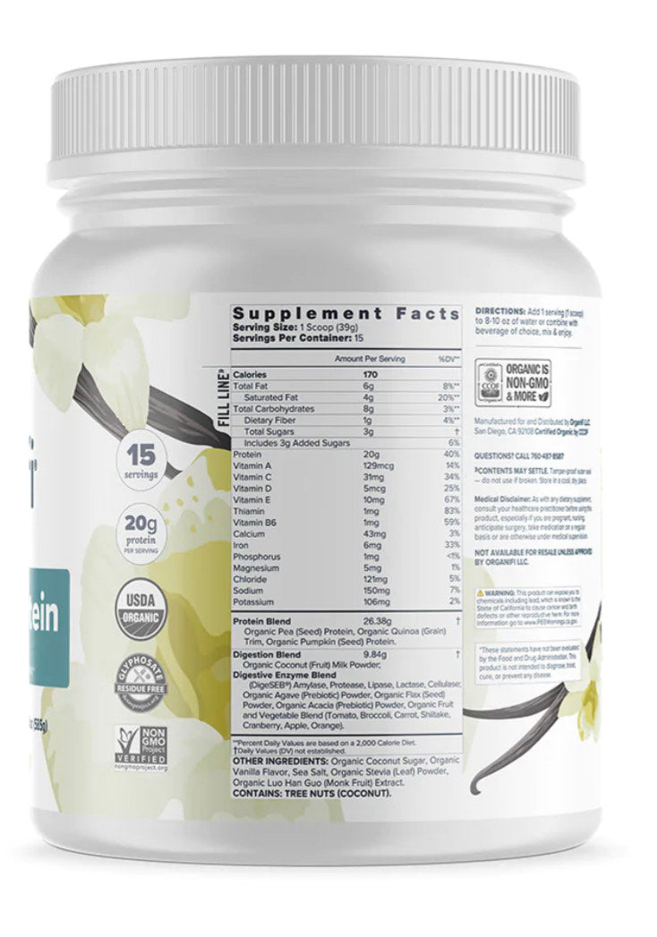 Organifi Complete Protein Vanilla 15 Servings