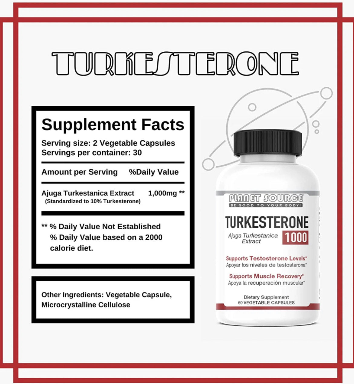 Planet Source Turkesterone 1000mg 60 Capsules