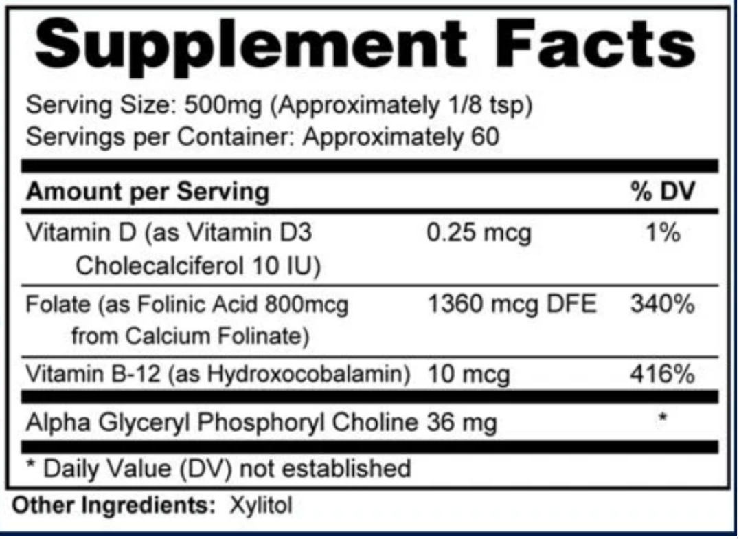 Spectrum Awakening Super Folinic Acid Powder