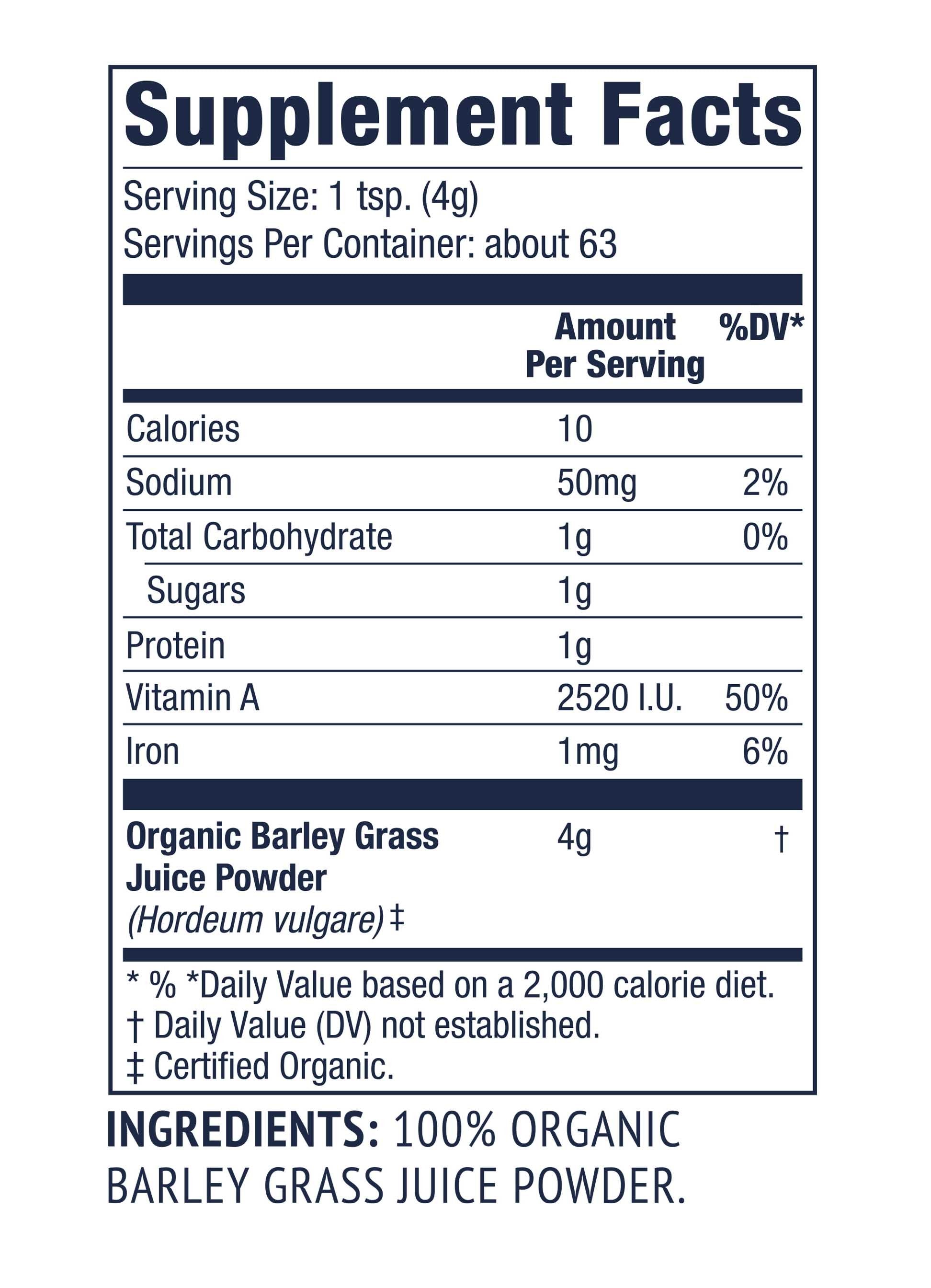 Vimergy Organic Barleygrass Juice 250g