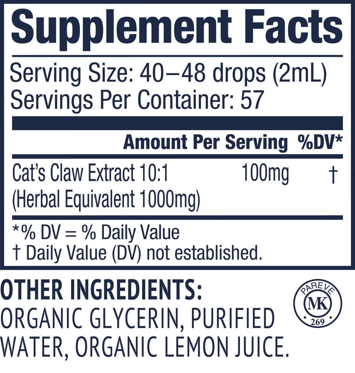 Vimergy Organic Cat's Claw 115ml